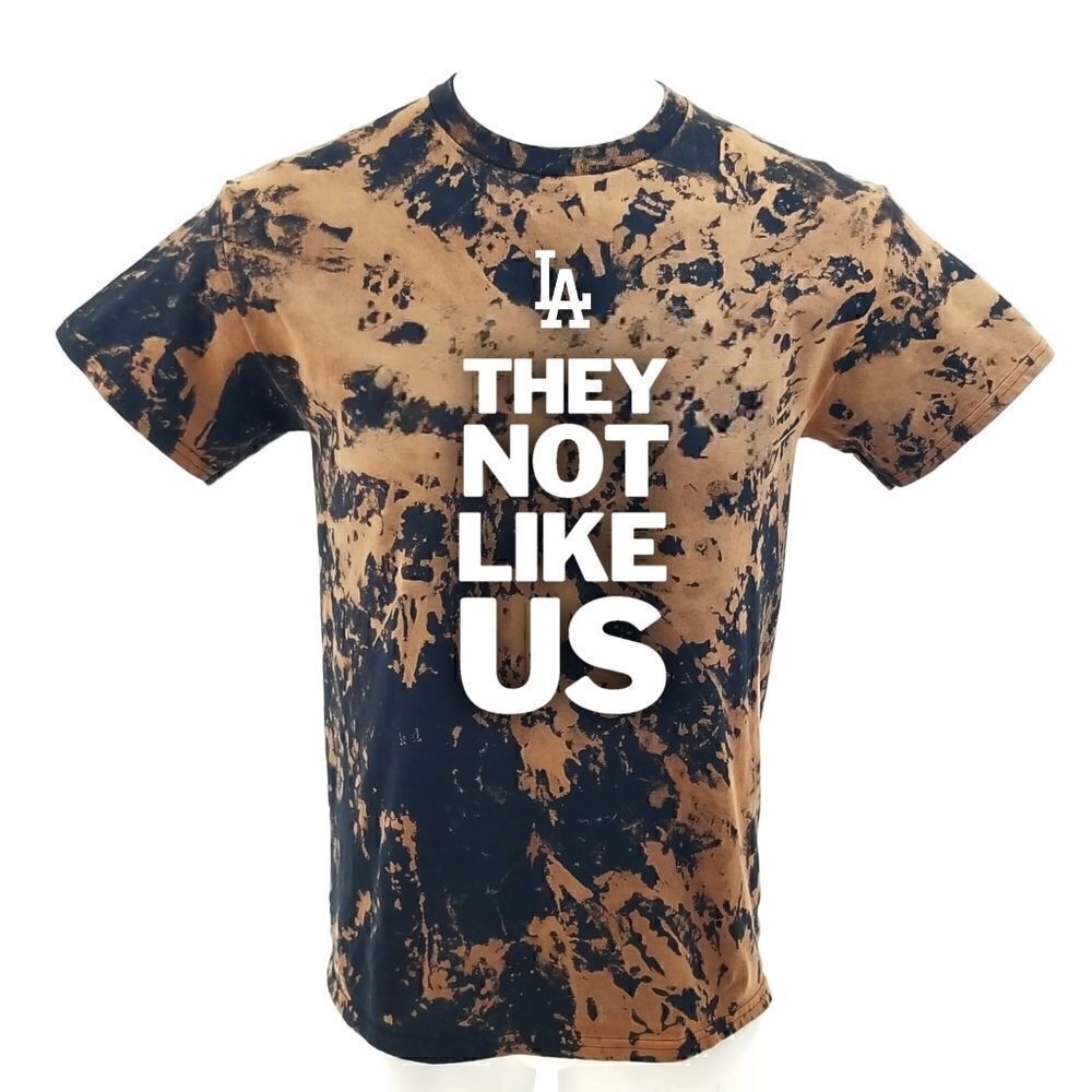 "THEY NOT LIKE US" Acid Washed, Distressed (Band Tee) Rock Tee Hip Hop Rap Tee